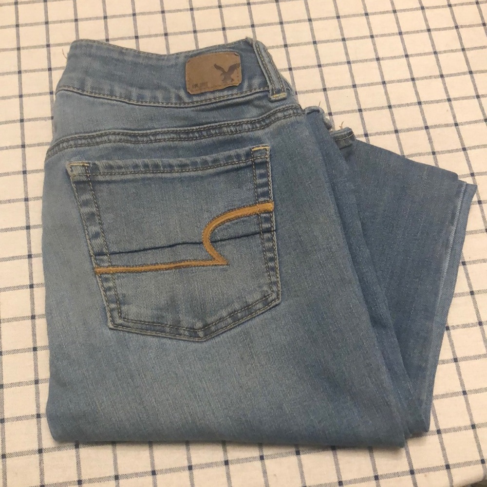American Eagle Artist Bootcut Distressed Jeans